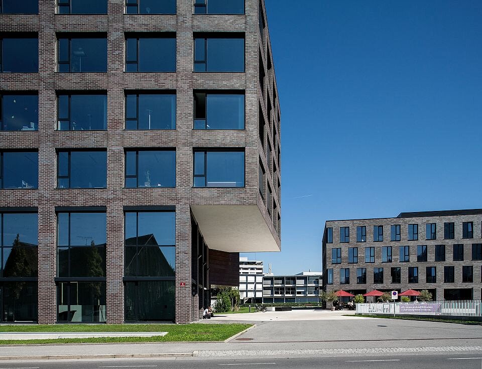 Bürogebäude am CAMPUS V in Dornbirn.