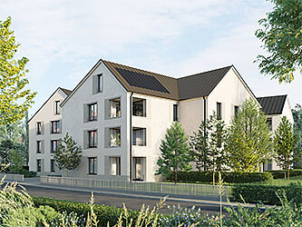 Rendering des der neuen Wohnanlagen Fritz am See in Bregenz.